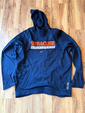 Nike Navy Syracuse Basketball Hoodie with Orange Logo